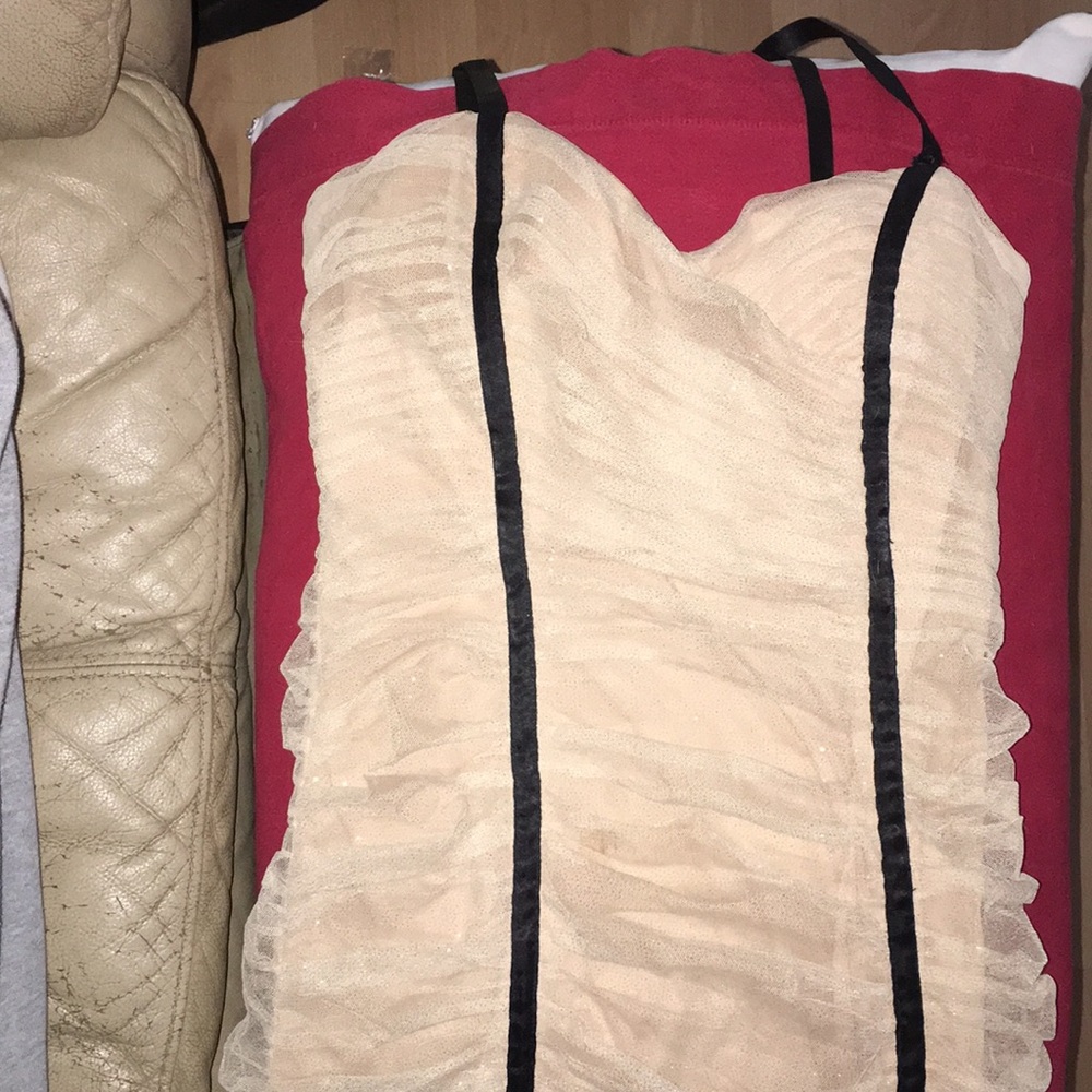 Arden B ruched bustier padded top skin tight dress
